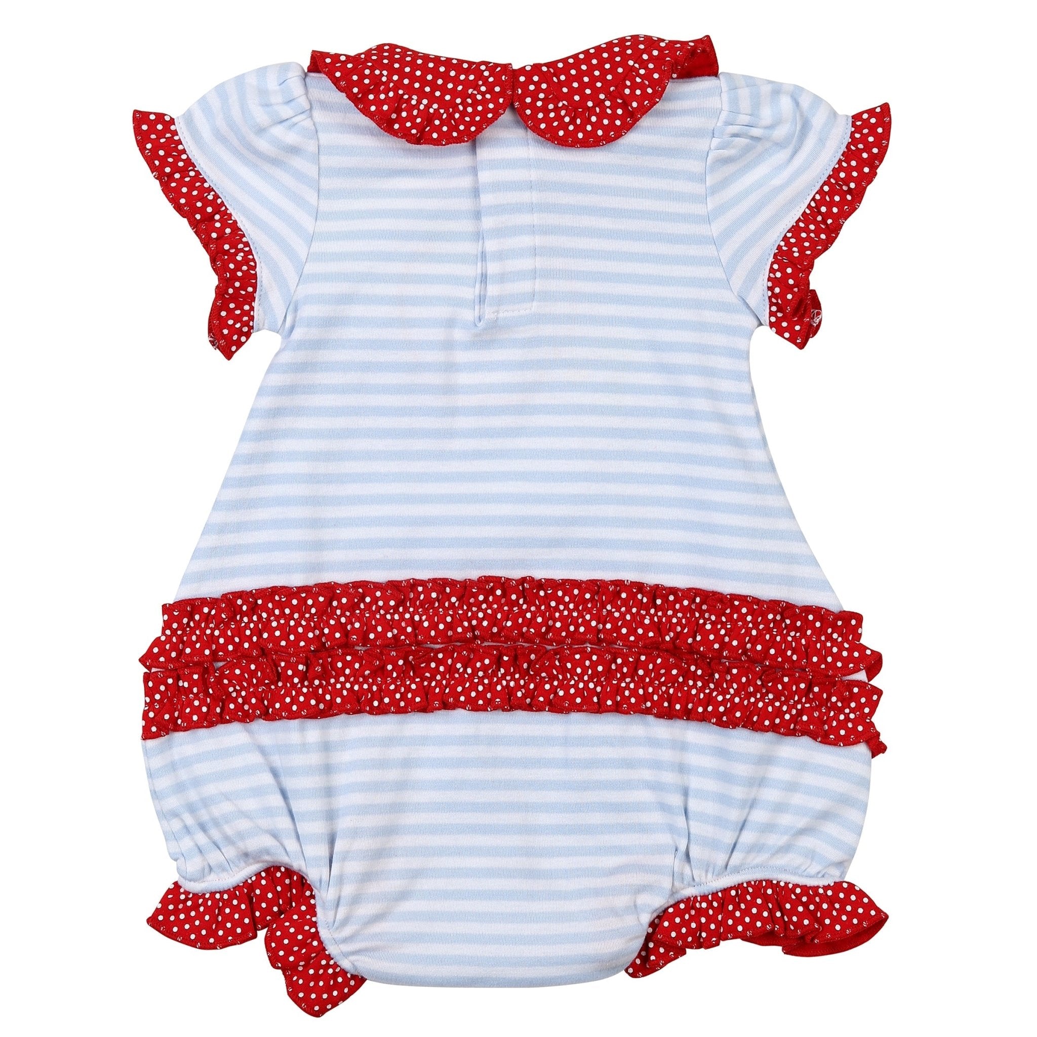 Red Apple Applique Collared Bubble - Magnolia BabyBubble