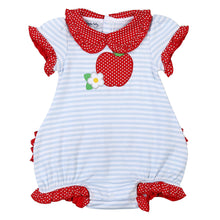  Red Apple Applique Collared Bubble - Magnolia BabyBubble