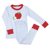 Red Apple Applique Long Pajamas - Magnolia BabyLong Pajamas