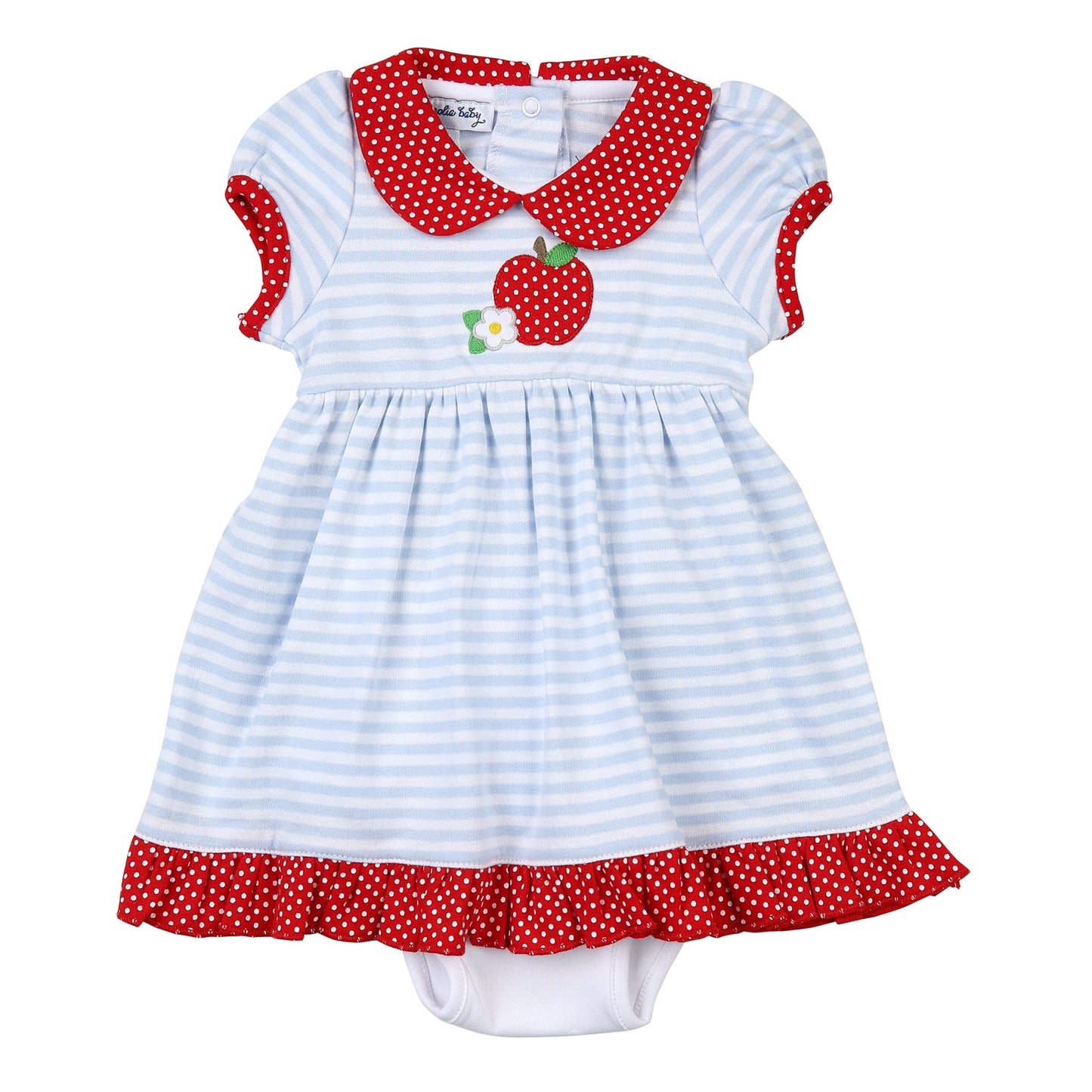 Red Apple Collared Dress - Magnolia BabyDress