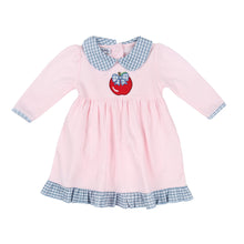  Red Delicious Applique Collared Long Sleeve Dress - Magnolia BabyDress