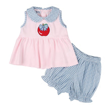  Red Delicious Applique Collared Short Set - Magnolia BabyShort Set