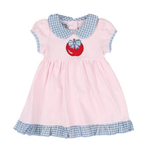  Red Delicious Applique Collared Short Sleeve Dress - Magnolia BabyDress