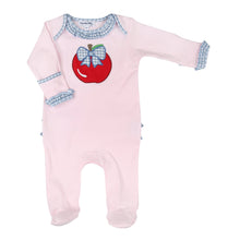  Red Delicious Applique Ruffle Footie - Magnolia BabyFootie