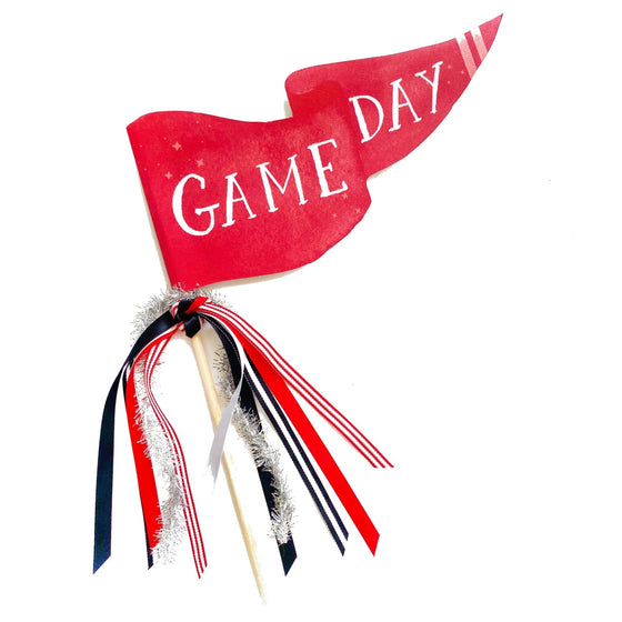 Red Game Day Football Party Pennant - Magnolia BabyParty Supplies