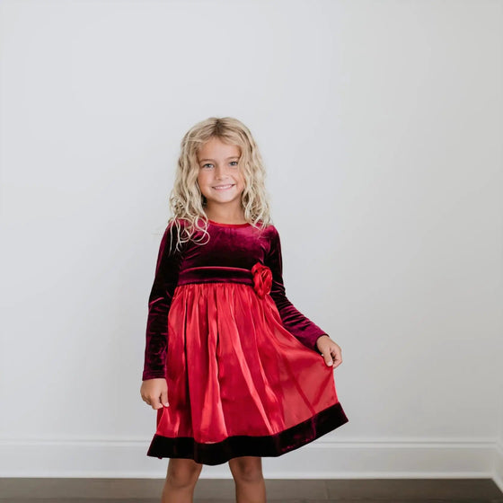 Red Velvet Dress - Magnolia BabyDress