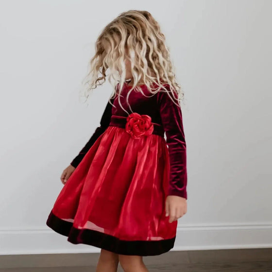 Red Velvet Dress - Magnolia BabyDress