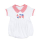 Red, White and Yum! Applique Collared Boy Bubble - Magnolia BabyBubble