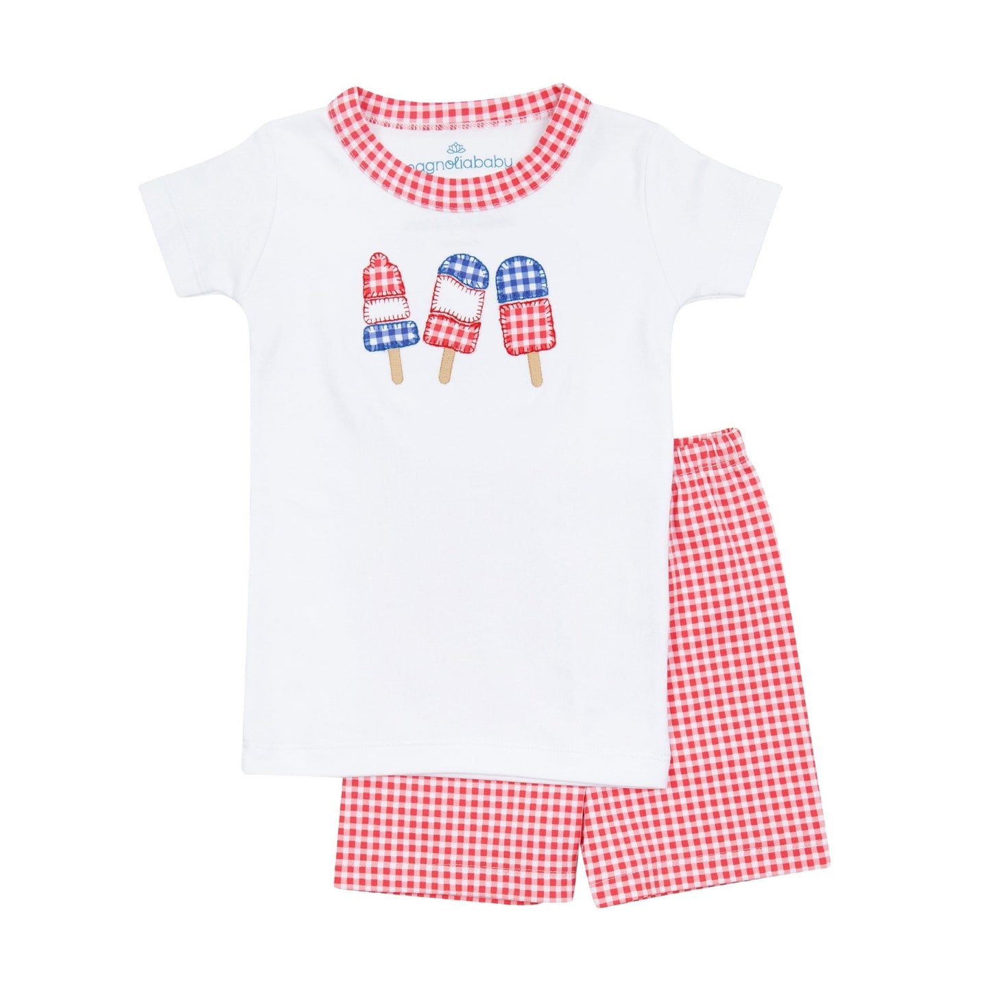 Red, White and Yum! Applique Short Pajamas - Magnolia BabyShort Pajamas