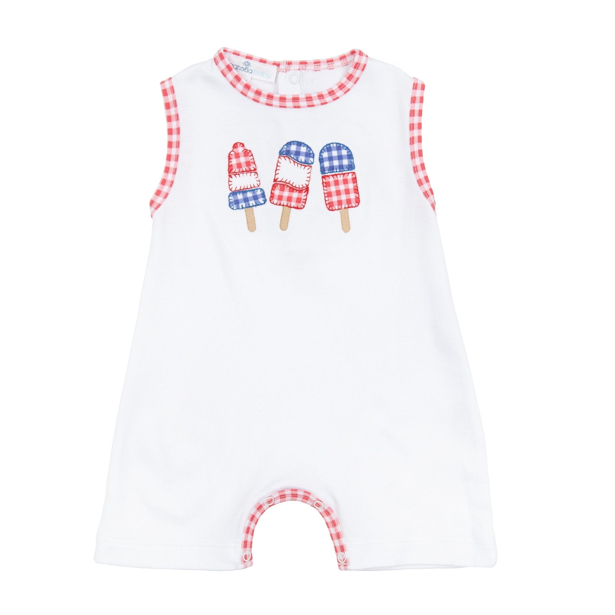 Red, White and Yum! Applique Short Playsuit - Magnolia BabyShort Playsuit