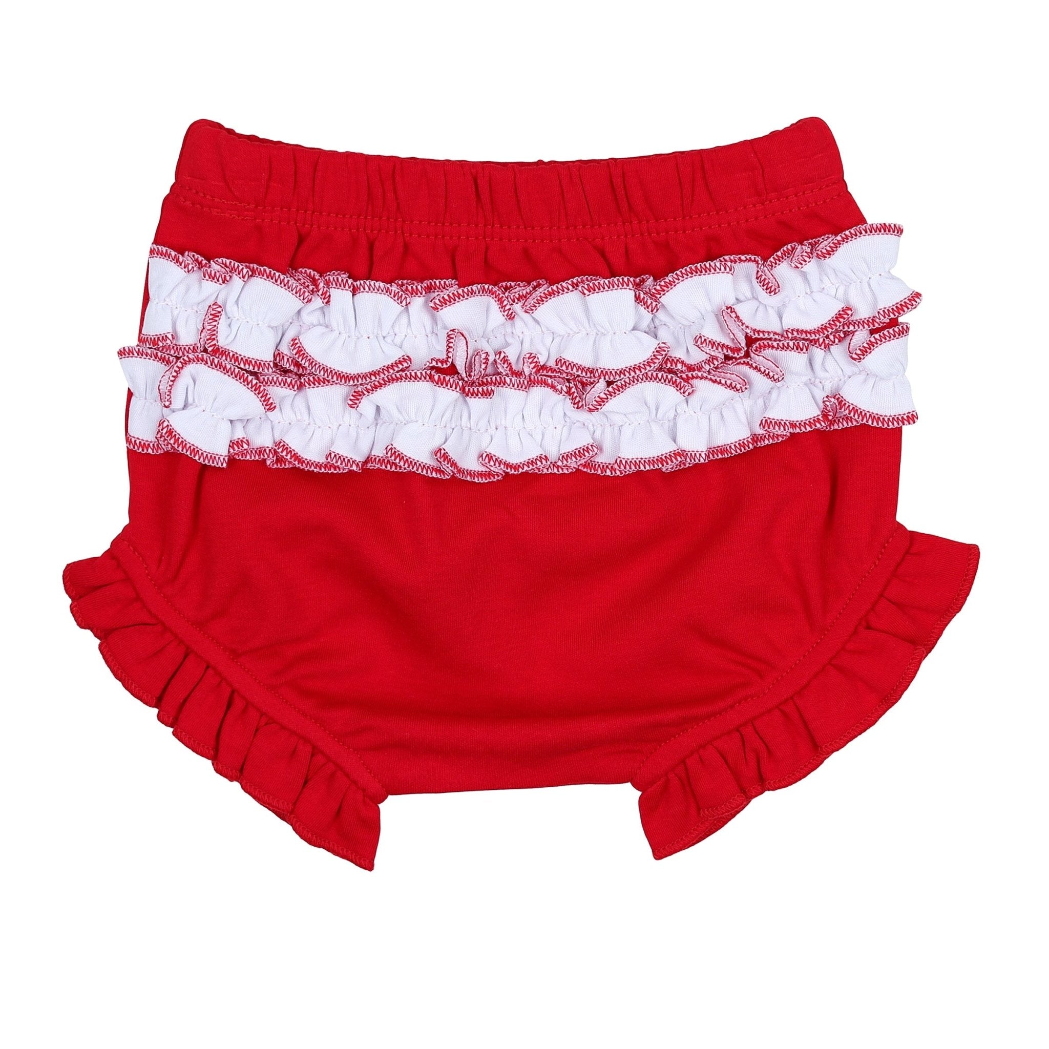Red, White & Blue! Embroidered Collared Ruffle Diaper Cover Set - Magnolia BabyDiaper Cover