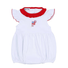  Red, White & Blue! Embroidered Flutters Bubble - Magnolia BabyBubble