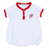 Red, White & Blue! Embroidered Front Snap Short Sleeve Bubble - Magnolia BabyBubble