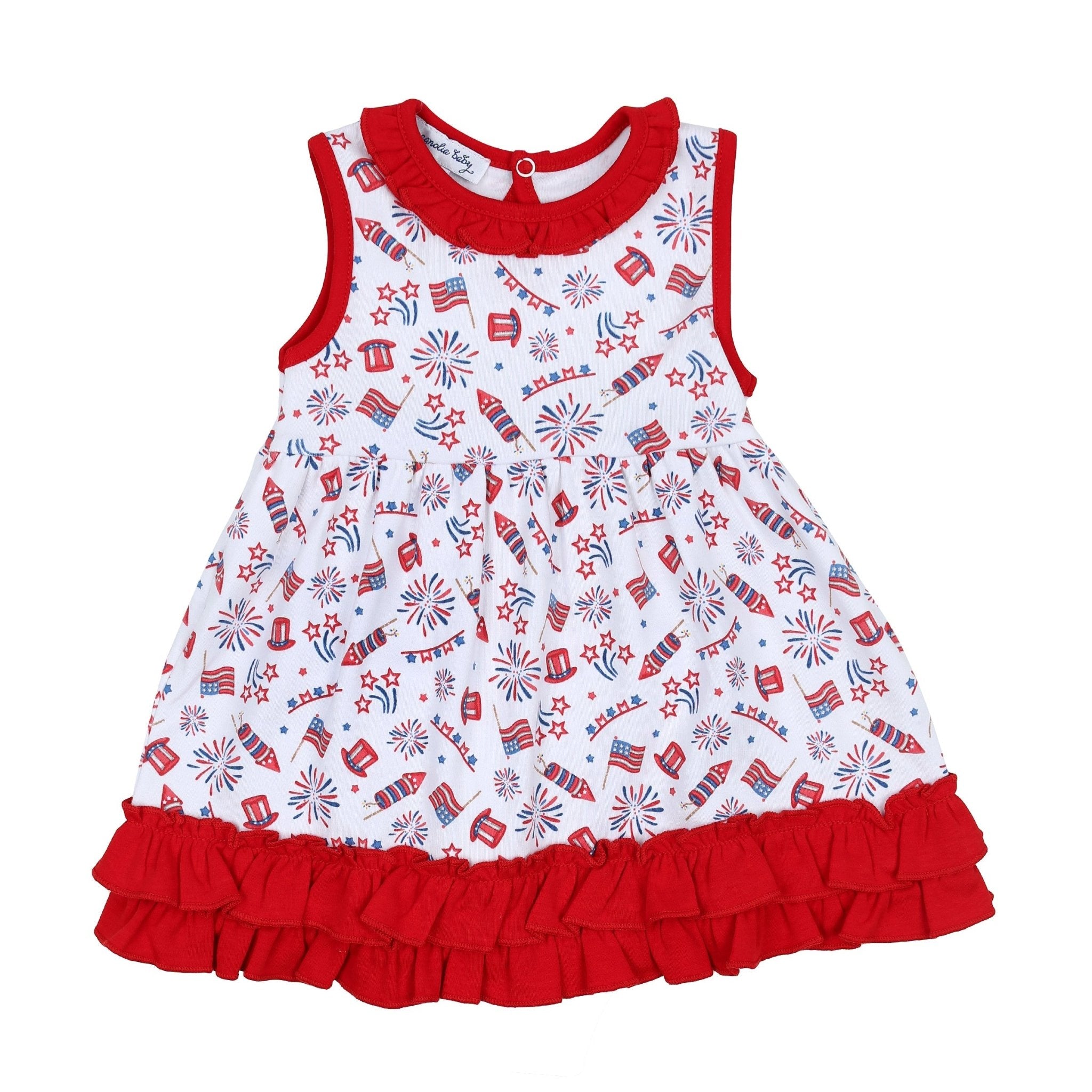 Red, White & Blue! Print Sleeveless Dress Set - Magnolia BabyDress