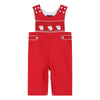 Red & White Santa Smocked Overalls - Magnolia BabyOveralls