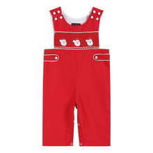  Red & White Santa Smocked Overalls - Magnolia BabyOveralls