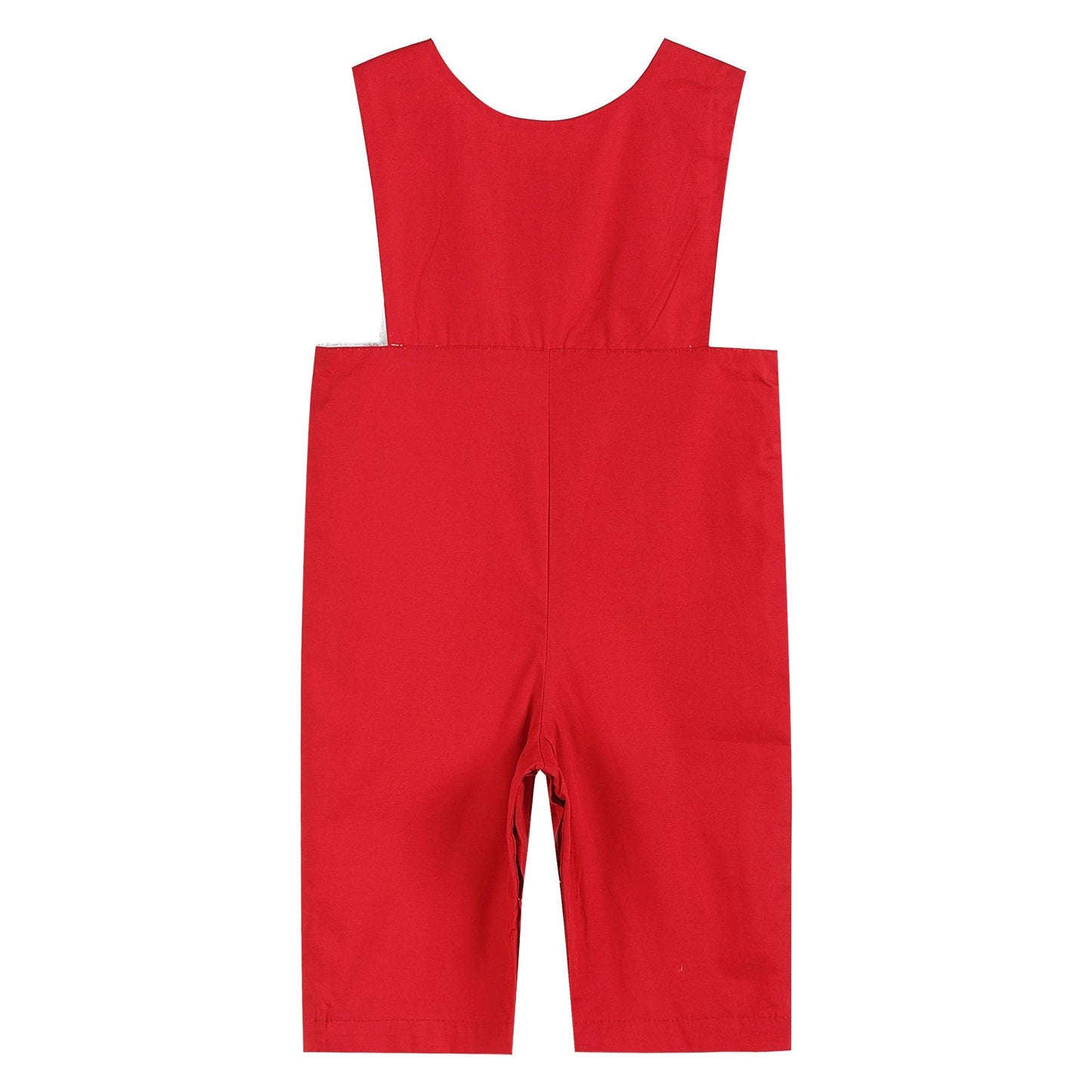 Red & White Santa Smocked Overalls - Magnolia BabyOveralls