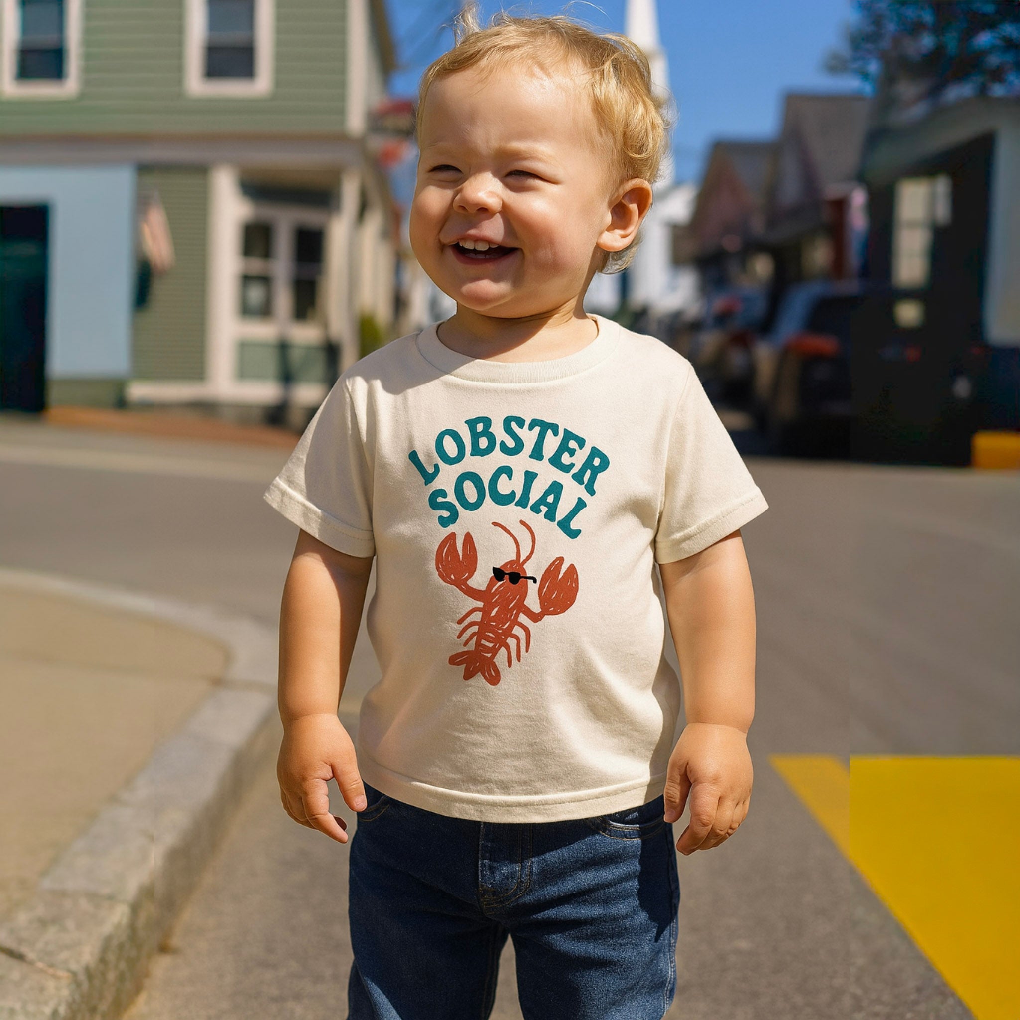 Retro Hamptons Lobster T-Shirt - Beige - Magnolia BabyT-Shirt