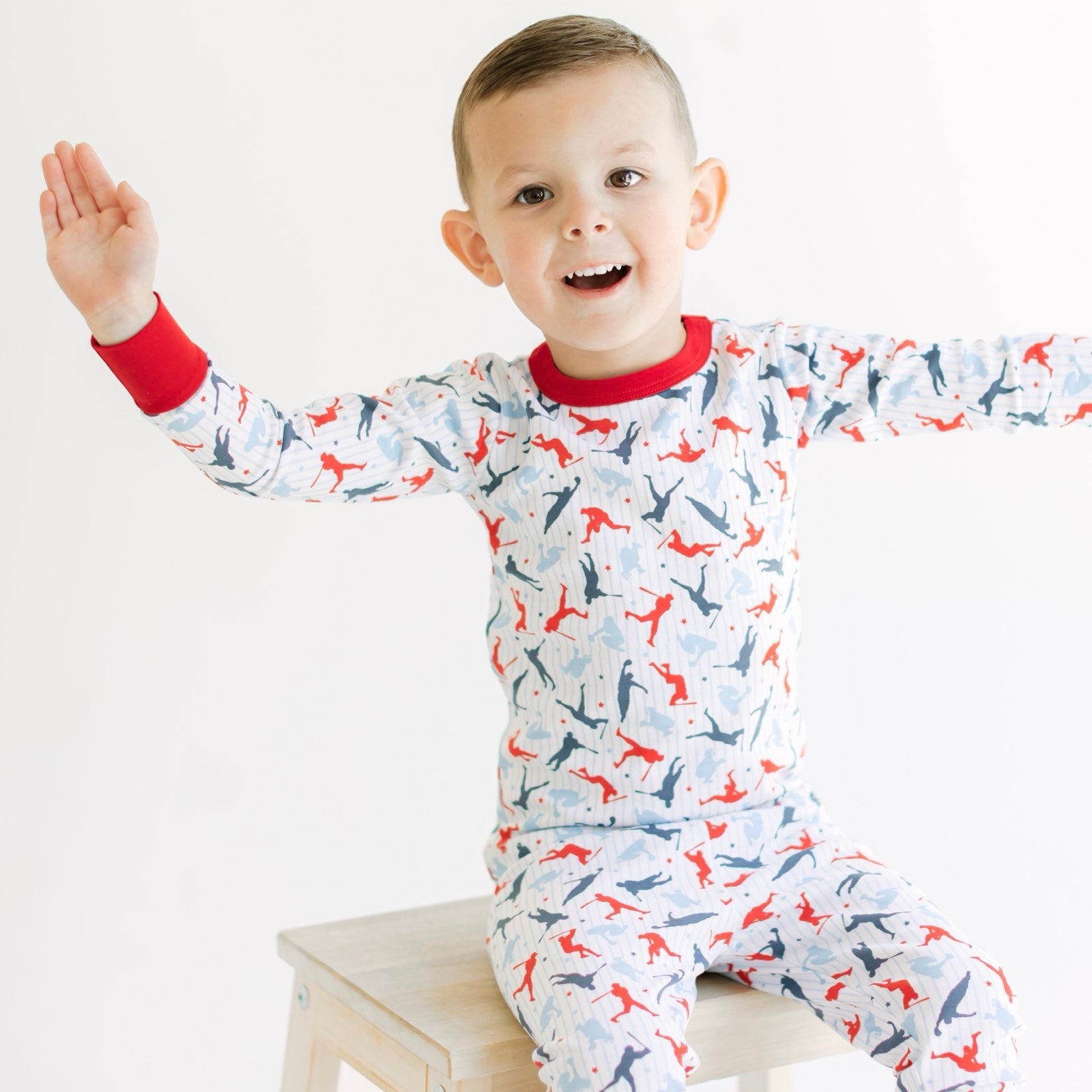 Rookie Lineup Long Pajamas - Magnolia BabyLong Pajamas