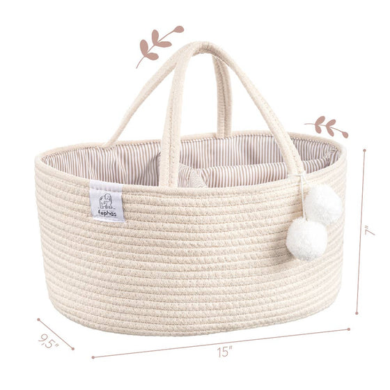 Rope Diaper Caddy - Beige - Magnolia BabyDiaper Caddy