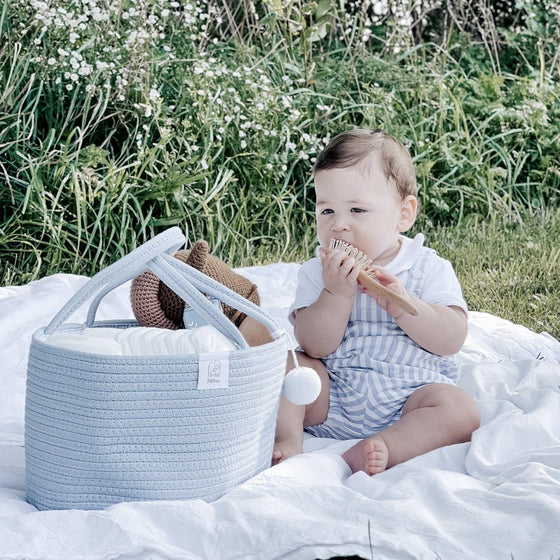 Rope Diaper Caddy - Misty Blue - Magnolia BabyDiaper Bag