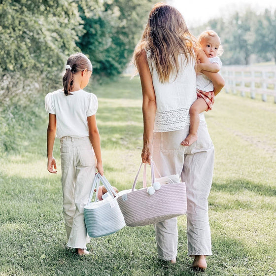 Rope Diaper Caddy - Misty Blue - Magnolia BabyDiaper Bag