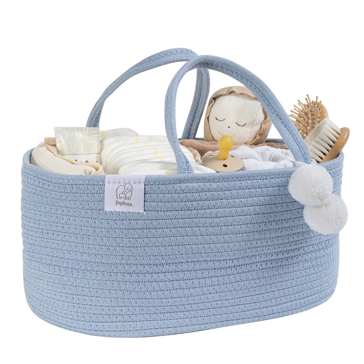 Rope Diaper Caddy - Misty Blue - Magnolia BabyDiaper Bag