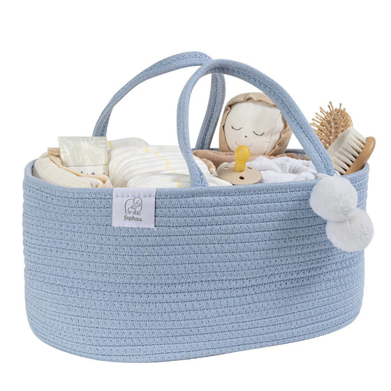 Rope Diaper Caddy - Misty Blue - Magnolia BabyDiaper Bag