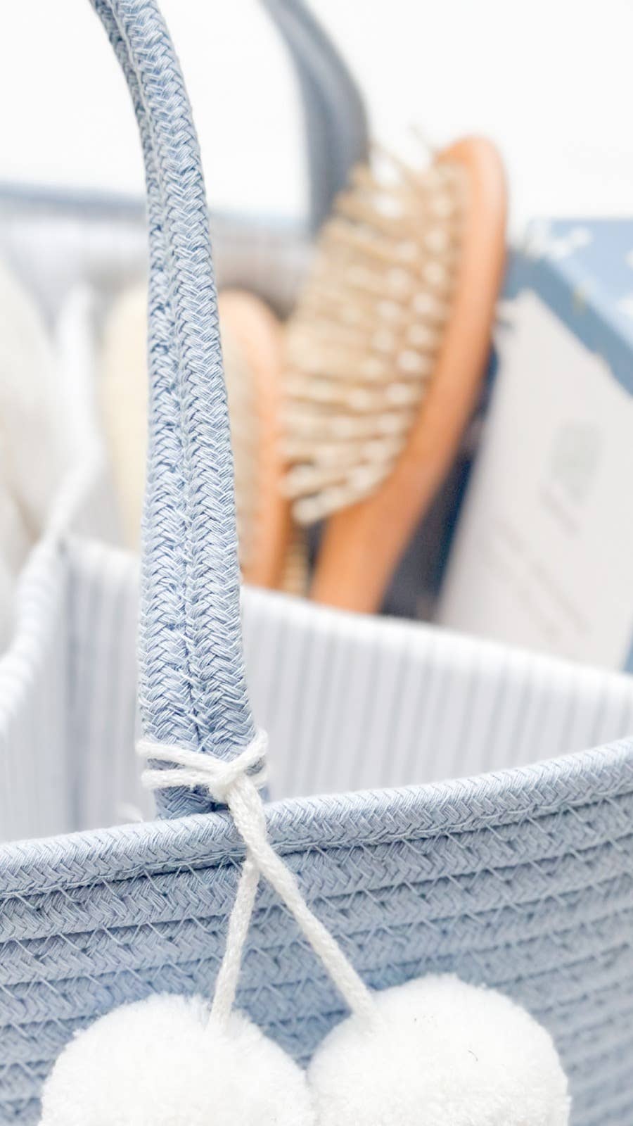 Rope Diaper Caddy - Misty Blue - Magnolia BabyDiaper Bag