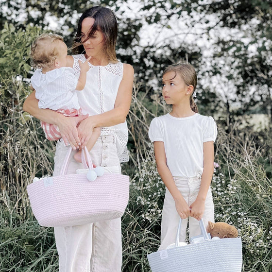 Rope Diaper Caddy - Rustic Pink - Magnolia BabyDiaper Bag