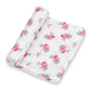 Rosebuds & Blooms Muslin Swaddle Blanket - Magnolia BabySwaddle Blanket