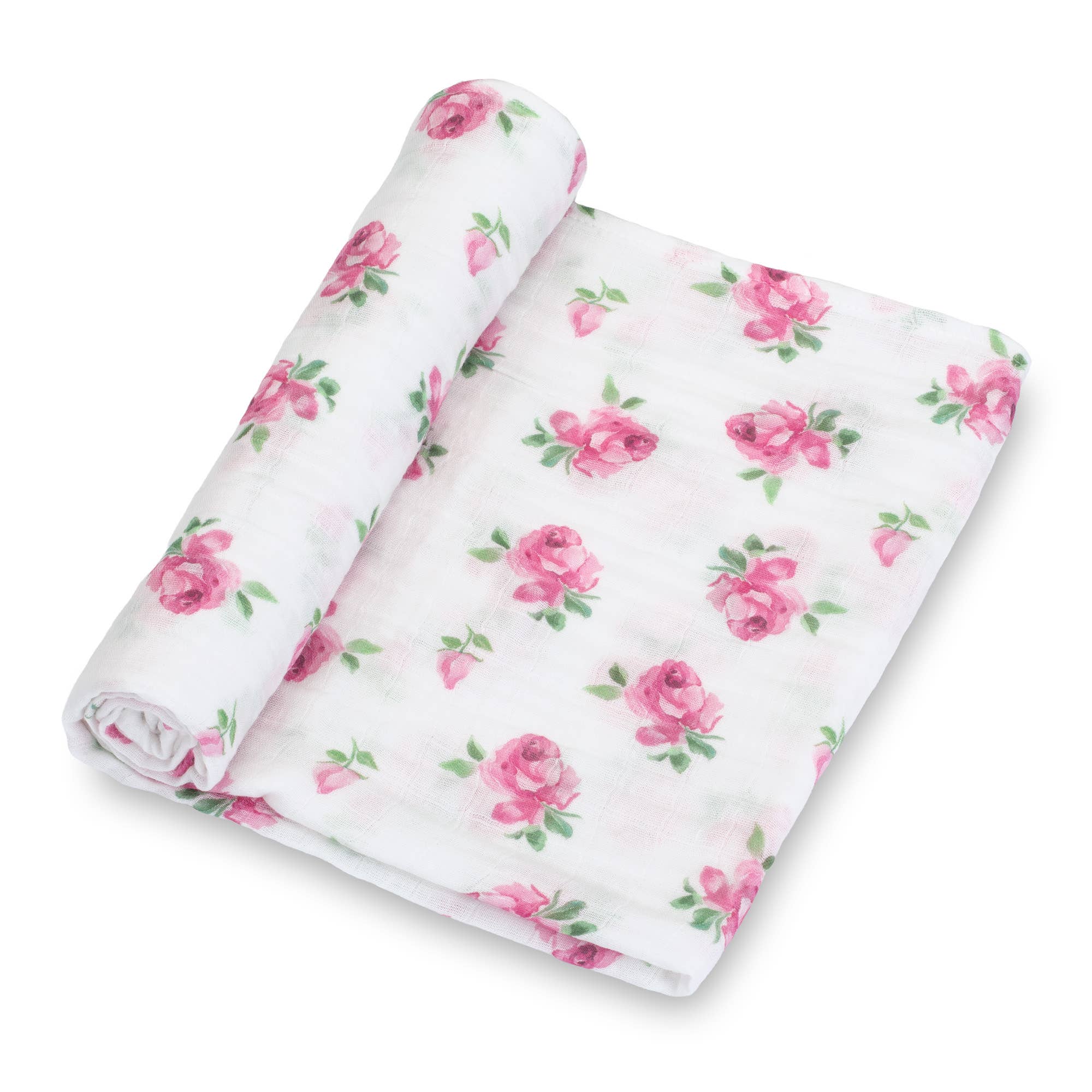 Rosebuds & Blooms Muslin Swaddle Blanket - Magnolia BabySwaddle Blanket