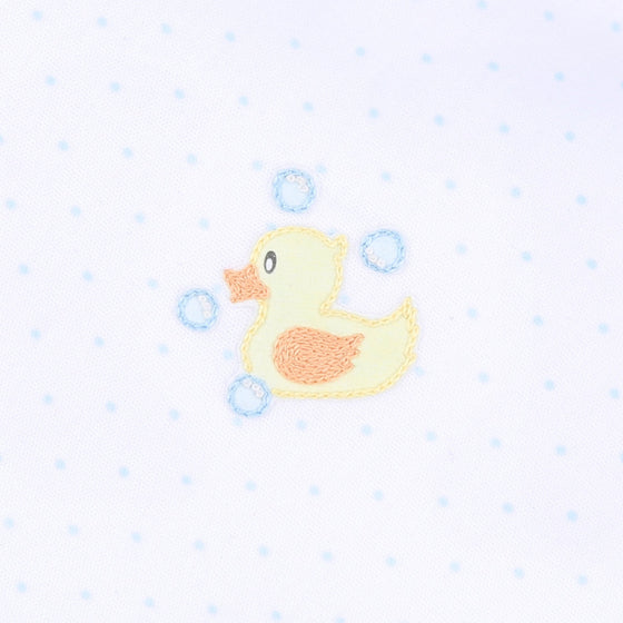 Rubber Ducky Yellow Embroidered Receiving Blanket - Magnolia BabyReceiving Blanket