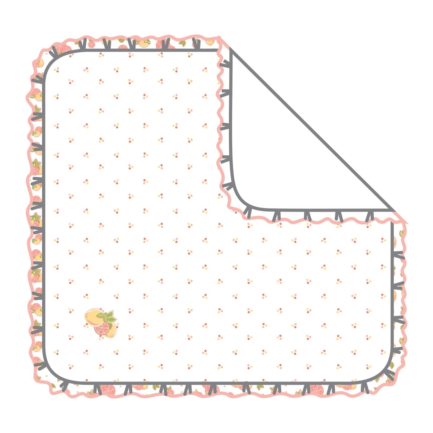 Ruby Red Embroidered Ruffle Receiving Blanket - Magnolia BabyReceiving Blanket