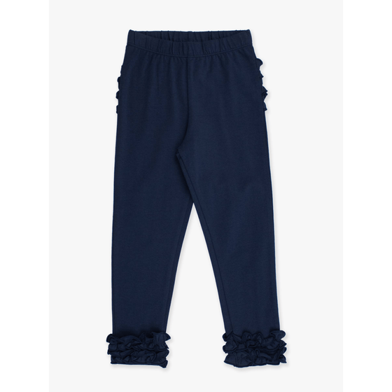 Ruffle Leggings - Dark Navy - Magnolia BabyLeggings