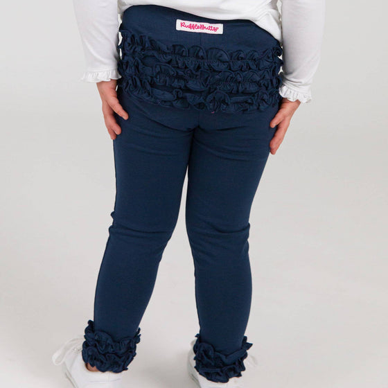 Ruffle Leggings - Dark Navy - Magnolia BabyLeggings