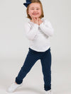 Ruffle Leggings - Dark Navy - Magnolia BabyLeggings