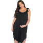 Ruffle Strap Labor, Delivery & Nursing Gown - Black - Magnolia BabyMaternity
