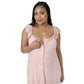 Ruffle Strap Labor, Delivery & Nursing Gown - Pink Hydrangea - Magnolia BabyMaternity