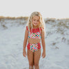Rust Rainbow Dot Two Piece Ruffle Swimsuit - Magnolia BabySwimwear