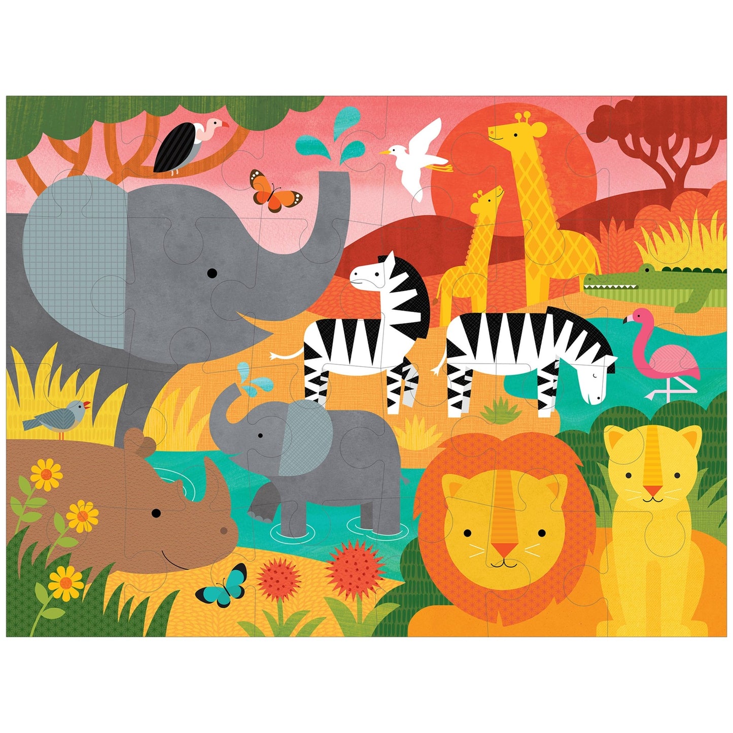 Safari 24 - Piece Floor Puzzle - Magnolia BabyPuzzle