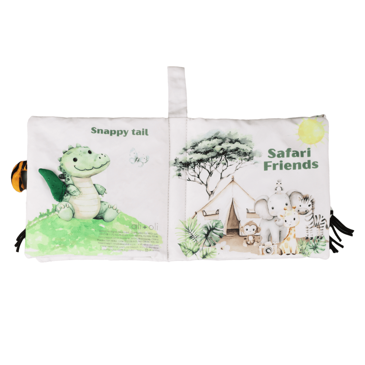 Ali+Oli_Safari Friends Tails Soft Crinkle Cloth Baby Book_6