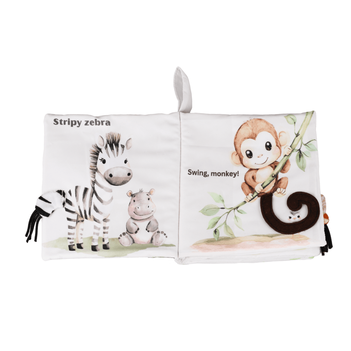 Ali+Oli_Safari Friends Tails Soft Crinkle Cloth Baby Book_2