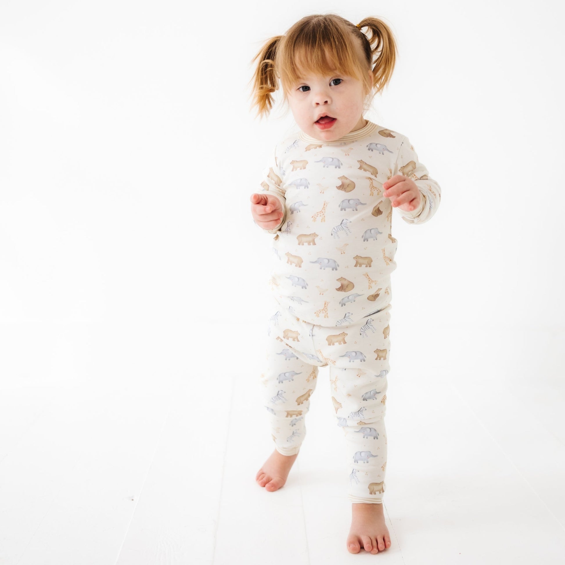 Safari Long Pajamas - Magnolia BabyLong Pajamas