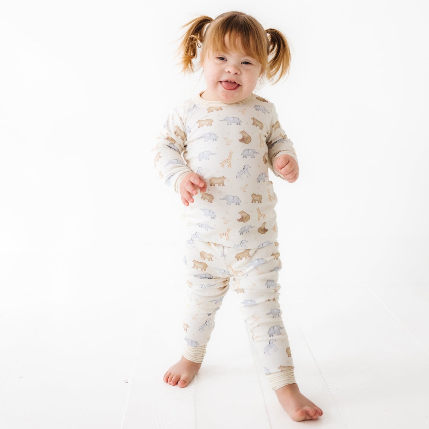 Safari Long Pajamas - Magnolia BabyLong Pajamas