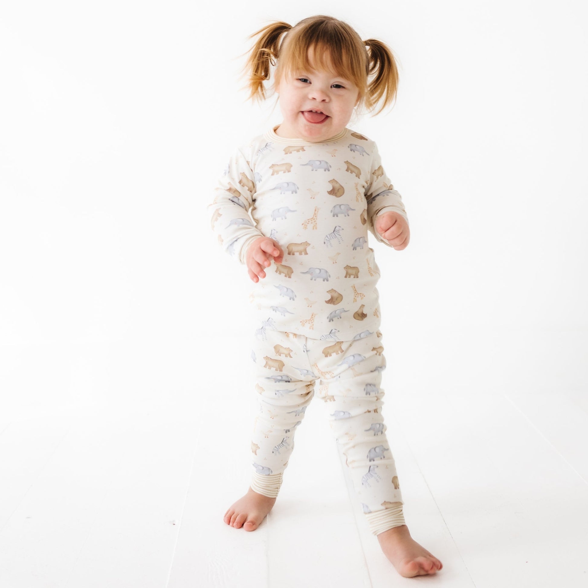 Safari Long Pajamas - Magnolia BabyLong Pajamas