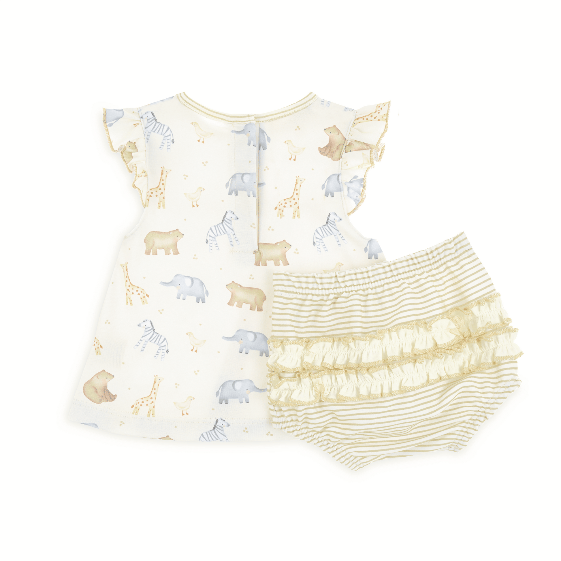 Safari Ruffle Diaper Cover Set - Magnolia BabyDiaper Cover