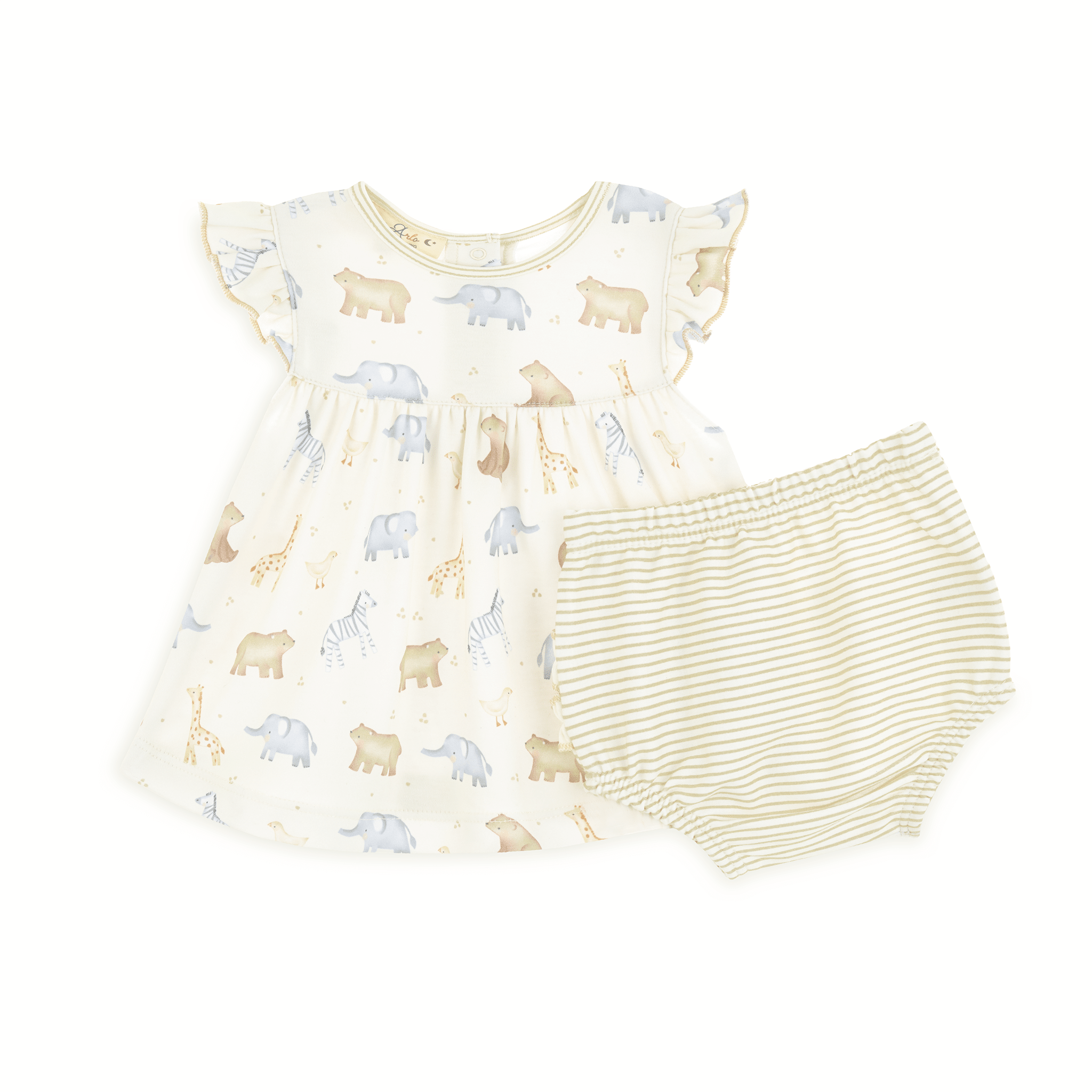 Safari Ruffle Diaper Cover Set - Magnolia BabyDiaper Cover