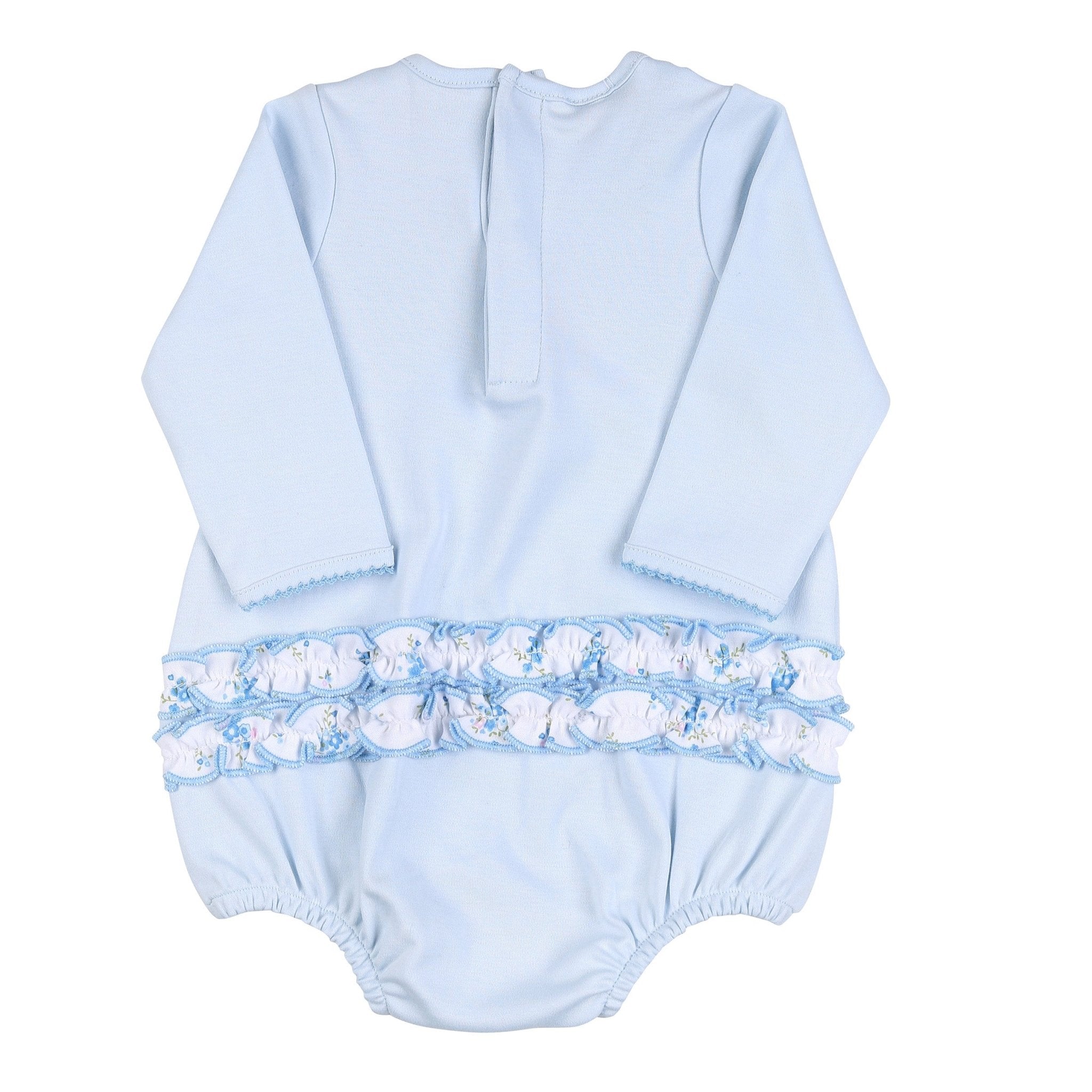 Samantha's Classics Embroidered Ruffle Long Sleeve Bubble - Magnolia BabyBubble