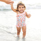 Sandy Seashells Beachy Girls Swimsuit One Piece Bathing Suit - Magnolia BabySwimsuit